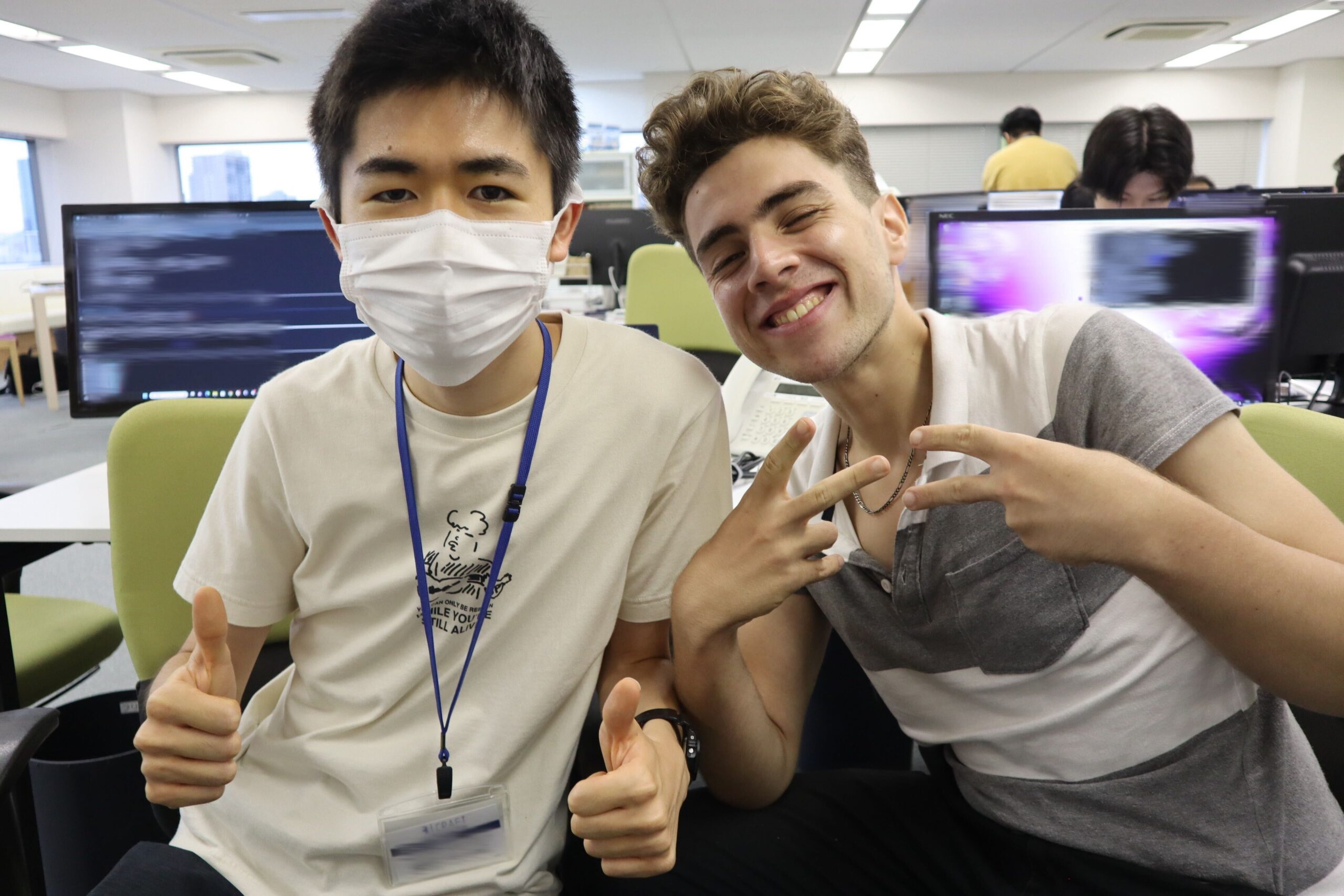 社員との2ショット